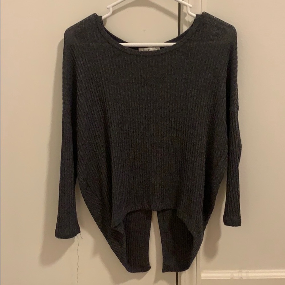 Dark grey knit sweater